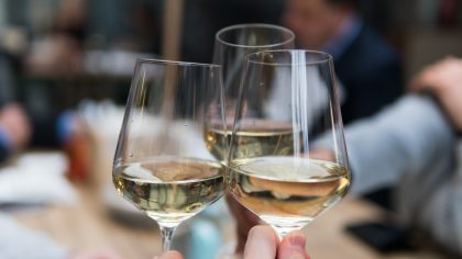glasses of white wine