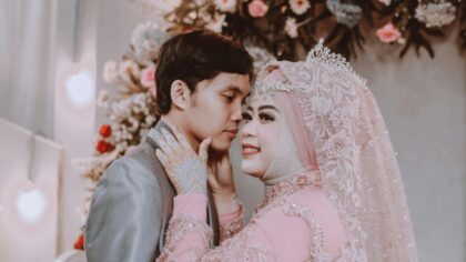 A Groom Looking at His Bride